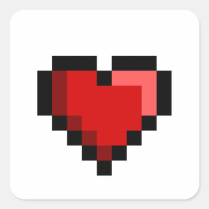 Sticker Carré Coeur d'amour