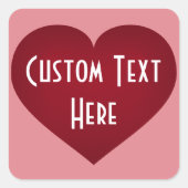 Sticker Carré Coeur de Crimson (Devant)