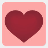 Sticker Carré Coeur de Crimson (Devant)