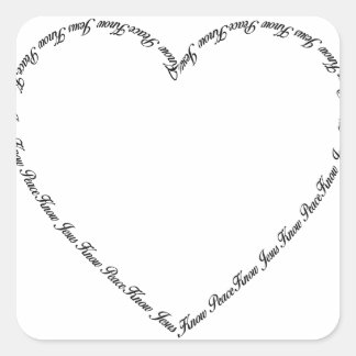 Sticker Carré Coeur de Jésus