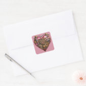 Sticker Carré Cœur de Streampunk Rubis Saint-Valentin (Enveloppe)