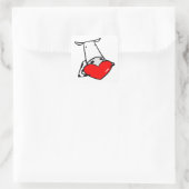 Sticker Carré Coeur de vache Valentine I Love Cows (Sac)