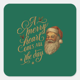 Sticker Carré Cœur joyeux