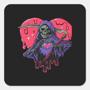 Sticker Carré Coeur Mains Reaper Classique