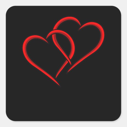 Sticker Carré Coeur Valentine Cute Romantique Valentines Coupl (Devant)