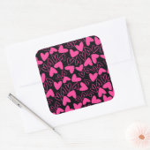 Sticker Carré Coeurs (Enveloppe)