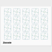 Sticker Carré Coeurs blancs (Feuille)