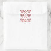 Sticker Carré Cœurs de la Saint-Valentin mignons – Conception d' (Sac)