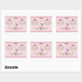 Sticker Carré Coeurs floraux roses Soyez miens (Feuille)
