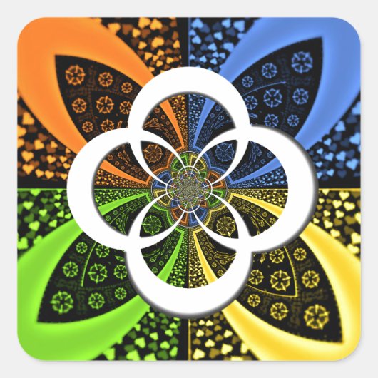 Sticker Carré Coeurs Iridescente Polka sans soudure Point Art Ab (Devant)