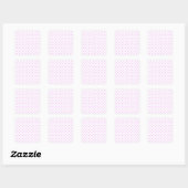 Sticker Carré Coeurs Pots Roses (Feuille)