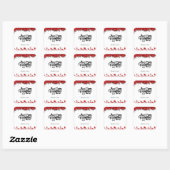 Sticker Carré Cœurs Rouges Bonne Saint-Valentin (Feuille)