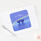 Sticker Carré Coeurs saphirs du 45e anniversaire (Enveloppe)
