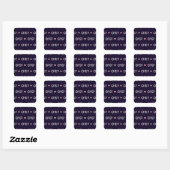Sticker Carré Coeurs, texte OMG, motif mignon (Feuille)