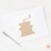 Sticker Carré Coffee Grinder Art (Enveloppe)