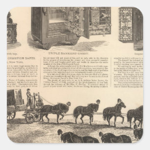 Sticker Carré Coffres-forts de champion du brevet de l'hareng