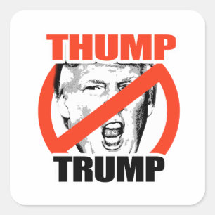 Sticker Carré Cogne Trump - Anti-Trump