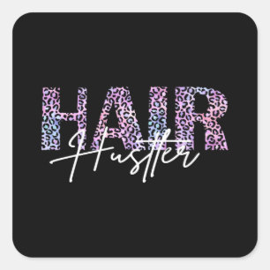 Sticker Carré Coiffeuse Leo Coiffeuse Imprimer rose