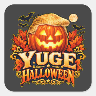 Sticker Carré Coiffure YUGE Halloween Citrouille