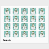 Sticker Carré Cold snowman (Feuille)