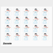 Sticker Carré Cold Snowman (Feuille)