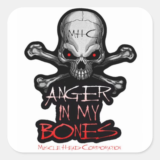 Sticker Carré Colère Dans Mes Os (Devant)