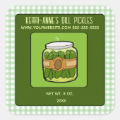 Sticker Carré Colis de replis modifiables (Devant)