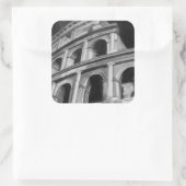 Sticker Carré Colisée romaine avec dessins architecturaux (Sac)