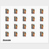 Sticker Carré Collage de Ron Weasley 1 (Feuille)