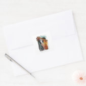 Sticker Carré Collage de Ron Weasley 1 (Enveloppe)