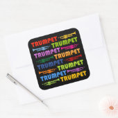Sticker Carré Collage de trompettes (Enveloppe)