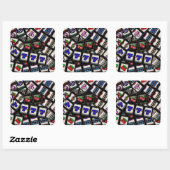 Sticker Carré Collage des bobines de machine à sous (Feuille)