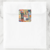 Sticker Carré Collage Paris (Sac)