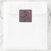 Sticker Carré Collage Royal Fancy Medieval Lion (Sac)