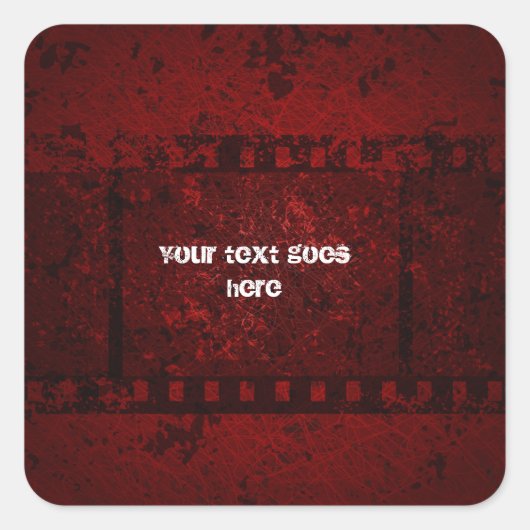 Sticker Carré collant de conception grungy (Devant)