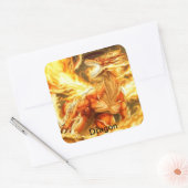 Sticker Carré colle de dragon (Enveloppe)