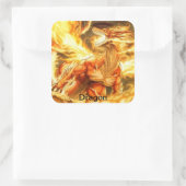 Sticker Carré colle de dragon (Sac)