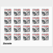Sticker Carré Collection d'art Halloween (Feuille)