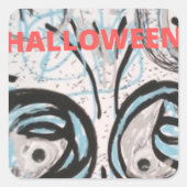 Sticker Carré Collection d'art Halloween (Devant)