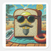 Sticker Carré Collection d'autocollants Hilarious "Papa plaisant (Devant)