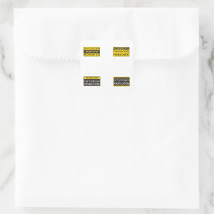 Sticker Carré Collection de 4 signaux d'avertissement de monoxyd