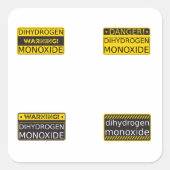Sticker Carré Collection de 4 signaux d'avertissement de monoxyd (Devant)