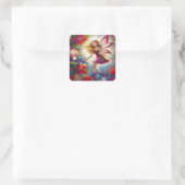 Sticker Carré Collection de fées de Noël - Cheveux de gingembre (Sac)