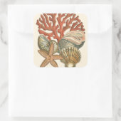 Sticker Carré Collection de vies marines (Sac)