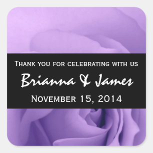 Sticker Carré Collection Dreamy Purple Rose Premium Mariage