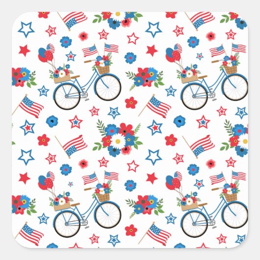 Sticker Carré Collection du parti Élections USA ! (Devant)