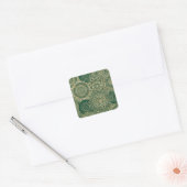 Sticker Carré Collection Mandala Gold Green (Enveloppe)