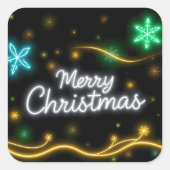 Sticker Carré Collection populaire de Noël Neon Holiday (Devant)