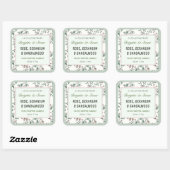 Sticker Carré Collection privée Bougie artisanale florale (Feuille)