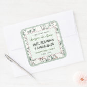 Sticker Carré Collection privée Bougie artisanale florale (Enveloppe)
